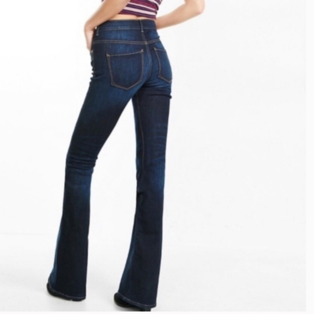 Express High Rise Bell Flare Jeans